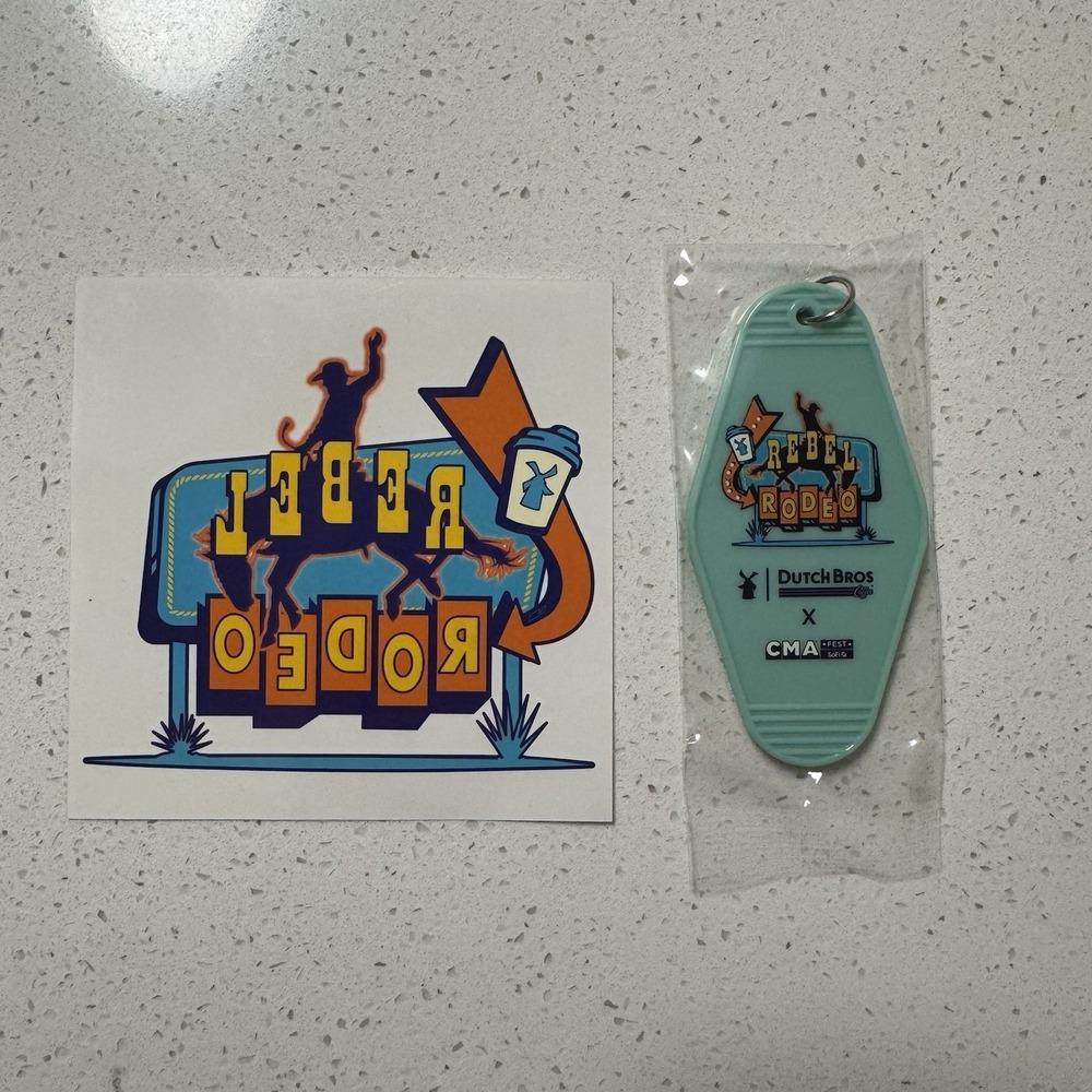 NEW Dutch Bros CMA‎ Bundle Keychain, Hotel Key, Tattoo, Coffee, NASHVILLE